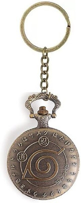 GKM Naruto Premium Pocket Watch Metal Keychain Retro Vintage for Gifting Key Chain