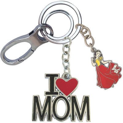 HANDSOME ISK Fashionable I Love Mom Good Quality With Red Cinderella Locking Lock Key Chain