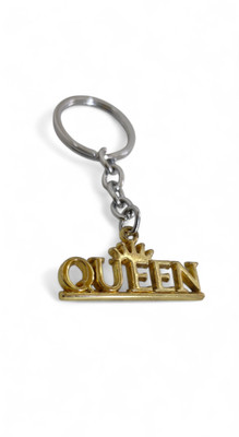 Altrona Stylish Metal Queen Keychain for Girls|Crown Design Key Ring(Gold) Key Chain