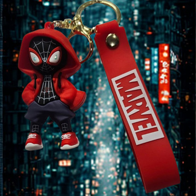World Gift Mart Spiderman Miles Morales Keychain| Premium Bag Charm for Boys & Girls| Key Chain