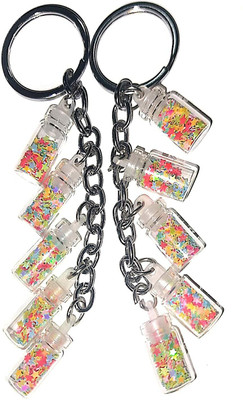 PMW 5 Bottle Key Chains - Pack Of 2 - Star Key Chains - Fashion Drifting Bottle Key chain Key Chain