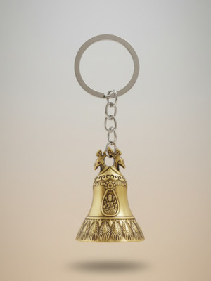 GT Gala Time Guardian Bell Keychain Peacock Design Bike Lucky Ghanti Charm Key Chain