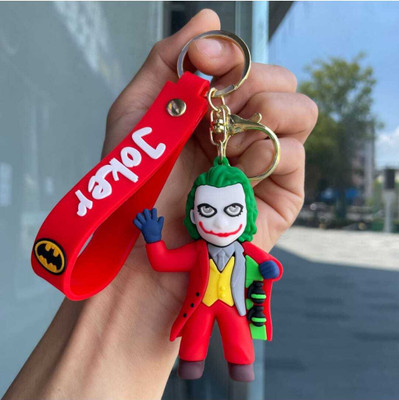 ABS TRADERS World Famous Joker 3D Rubber Keychain For Bag Charm Bike Car Keychain Key Chain Key Chain