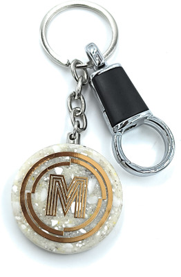 Sbb Novelty Alphabet double with Hook M letter key chain for boys girls men womens Key Chain