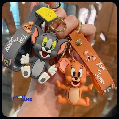 gtrp Tom & Jerry Cute Key Chain / Suitable to use as Bag Charm (Pack of 2 Piece)-A Key Chain