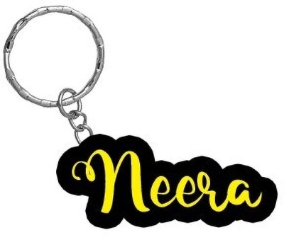 SY Gifts Neera Name Black Yellow Name Keychain Key Chain