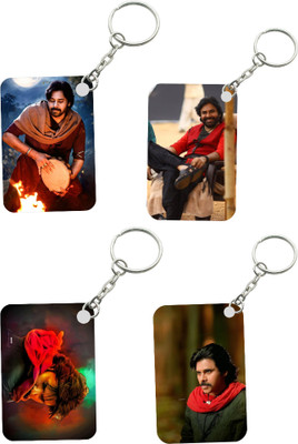 DFLEXPRINTS Hari Hara Veera Mallu pawan kalyan wooden keychain (pack of 4) Key Chain