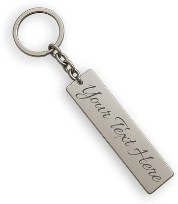 Sanvi Stainless Engraved Metal Keychain | Custom Text Key Ring for Men & Women Gift for Birthday Key Chain