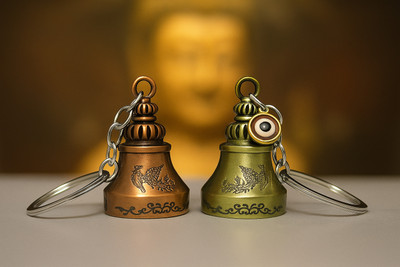 vcom Combo of 2 Guardian Bell Keychain Tibetan Bike Car Key Chain Key Chain