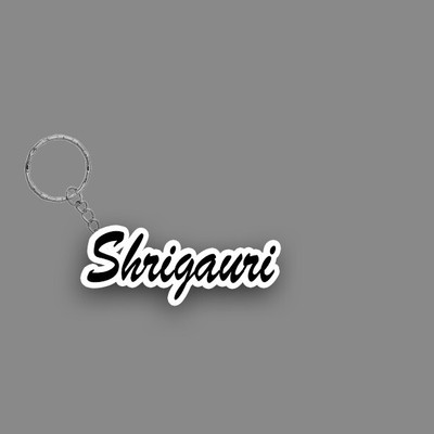 SY Gifts SYG Shrigauri Name Keychain White And Black Key Chain
