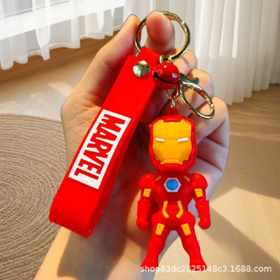 Chiransi Marvel Ironman Silicone Keychain 3D Rubber Keychain Metal Key Chain(Pack of 1) Key Chain