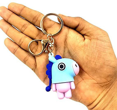 gtrp keychain-Cute Mang BTS | BT21 Kpop Character | Doll Fancy Heavy Silicone Blue Key Chain