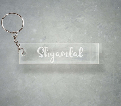 SY Gifts Shyamlal Name Transparent Engraving Keychain F1 278 Key Chain