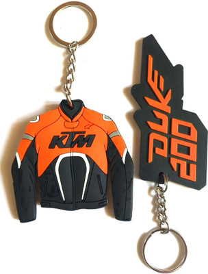 Meeko.com K-T-M Jacket With D-U-K-E 200 Rubber Key Chain 02dr Key Chain
