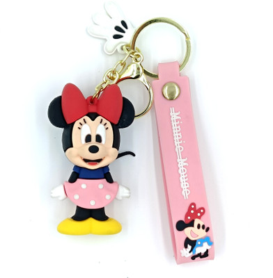 SCO Minnie Mouse Keychain | Cute Disney Character Keyring |Minnie Mouse Keyring Kids Key Chain