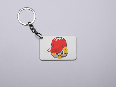 DOGAR ESSENTIALS Peek a Boo Emoji- Printed Acrylic Keychains(Pack Of 2) Key Chain