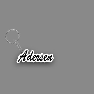 SY Gifts SYG Adersen Name Keychain White And Black Key Chain