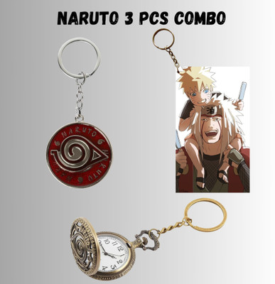 Hariyaali Enterprises LLP Naruto NARUTO ON JIRAYA EATING ICE CREAM Unique Style 3 pcs Combo Key Chain