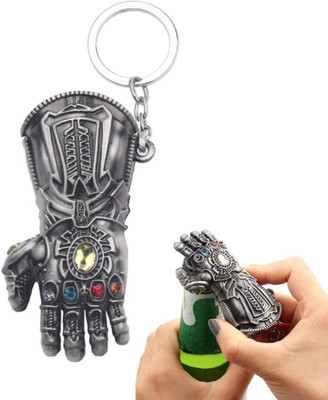 Mubco Thanos Infinity Gauntlet Bottle Opener Keychain | Thanos Glove Silver Metal Key Chain