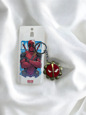 radherani Deadpool Keychain | 3D Rotating Superhero Key Chain for Boys, Men & Marvel Fans Key Chain