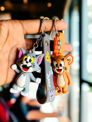 decorxyz Cartoon Tom and Jerry Keychain Set – Cute & Durable Keyrings 2pcs Key Chain