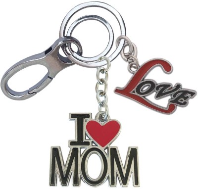 HANDSOME ISK Fashionable I Love Mom Good Quality With Love Locking Lock Key Chain