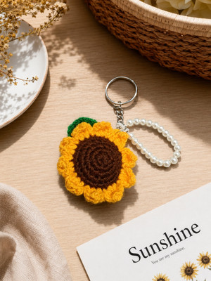 KNA handmade crochet sunflower keychain Key Chain