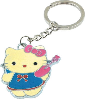 Key Era Cute Cat Kitty With Guitar Key Chain