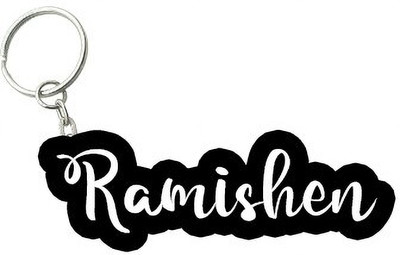 SY Gifts Ramishen Black White Name Keychain Key Chain