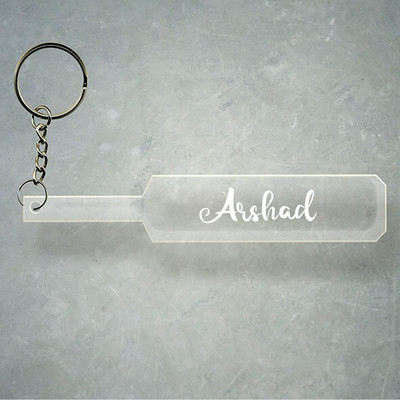 SY Gifts Cricket Bat Logo Design With Arshad Name Key Chain