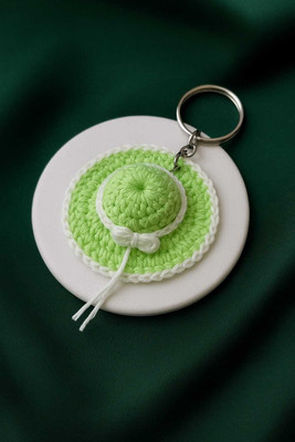 Luminara CROCHET GREEN BUCKET HAT KEYCHAIN Key Chain