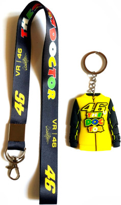 Meeko.com VR 46 black tag with Jacket 46 key chain Key Chain