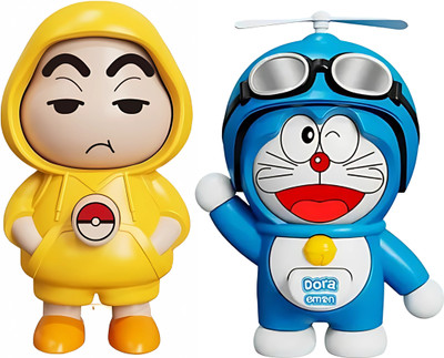 Krishna Trading Shinchan & Doraemon Action Figure Keychains Key Chain