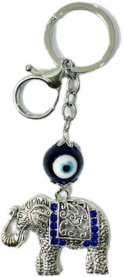 SHRI JI ELEPHANT Evil Eye Keychain and Keyring Key Chain