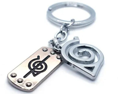 WOJJOY Naruto Leaf Village Pendant – Silver Ninja Swag Key Chain