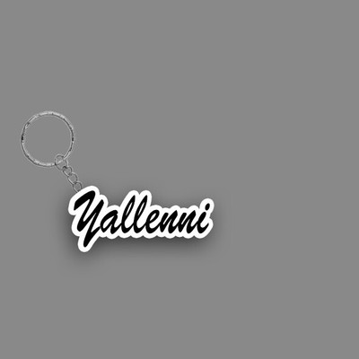 SY Gifts SYG Yallenni Name Keychain White And Black Key Chain