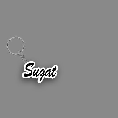 SY Gifts SYG Sugat Name Keychain White And Black Key Chain