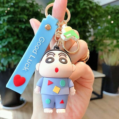 Lacasada Cute Shin Chan 3D Keychain |Strap Charm & Hook | PVC Cartoon Model Gift Boy Girl Key Chain