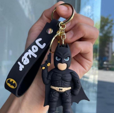 K3NTERPRISES Batman Keychain with Non-Fade Rubber Print Key Chain