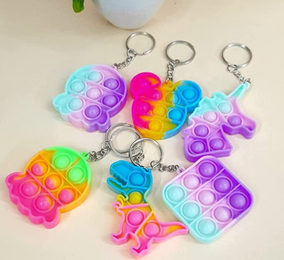 Tera13 Cute Keyring For Kids Pop It Keychain For Girls Key Chain