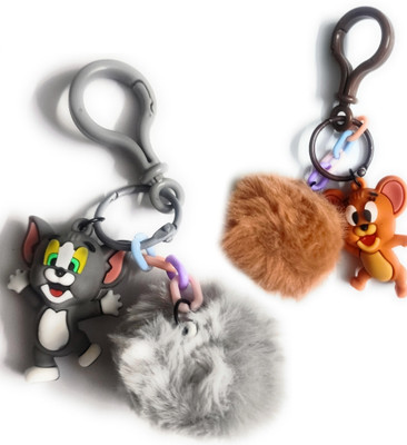 JAINSON MARTIN Pom Pom Cartoon character keychain for girls Key Chain