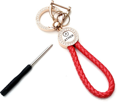ADOREAL Ather Keychain And Keyring Red Rope Golden Ring Key Chain