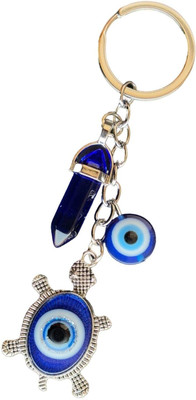 salvusappsolutions Turtle Keychain with Blue Crystal Key Chain