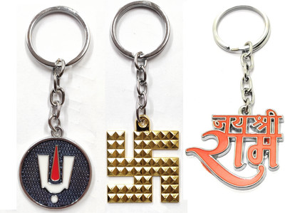 MOREL KEYCHAIN SWASTIK, JAI SHREE RAM&TIRUPATI BALAJI FOR OFFICE HOUSE USEFUL FOR GIFT Key Chain