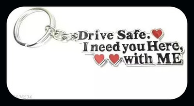 Meeko.com Drive Safe Metal for Gifting, Purpose Used for Bike, car-KC Key Chain