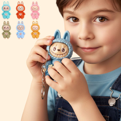 FlyTouch Adorable Labubu Character Keychain for Bags, Purses, and Car Keys Key Chain