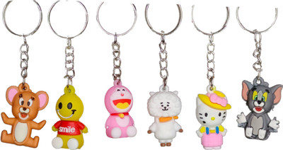 Holycure Silicon Rubber Keychain set of 6 very fine quality Key Chain