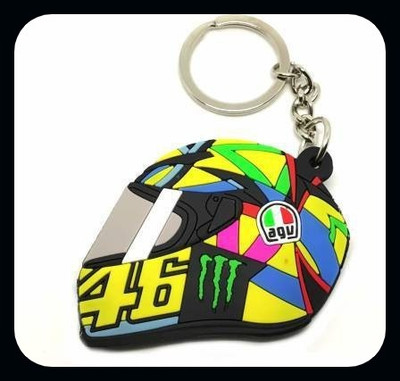 gtrp Keychain-Doublesided Rubber Dr46 Rozy Helmet Premium Quality Key Chain Key Chain