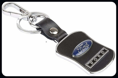 BBG BBG_Techpro Imported Leather Key Chain/Key Ring with Chrome Car Logo-A Key Chain