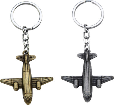 BLESSINGS Set Of 2 Airplane Key Chain